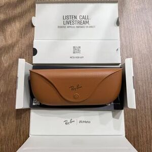 Ray-Ban Tan Leather Eyewear Case